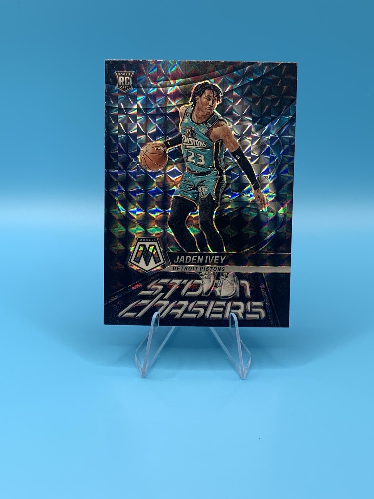 2022-23 Panini Mosaic Storm Chasers Jaden Ivey #10 RC Rookie Detroit Pistons