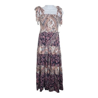 Anthropologie Abel The Label Zodiac Tiered Maxi Dress Womens Size Medium