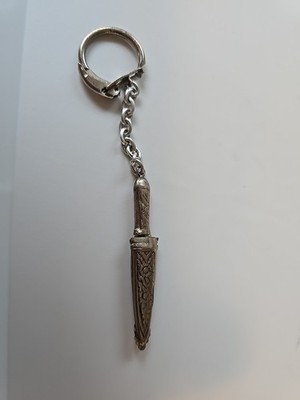 Kleiner Dolch Anhänger Handarbeit Silber Schmuck, Wikinger Dolch Anhänger Messer KUBACHI
