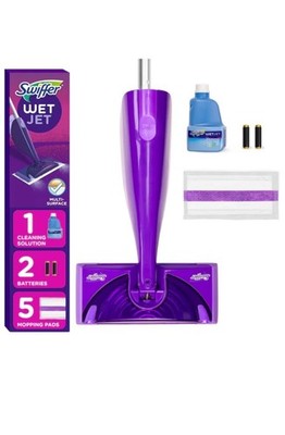 Swiffer WetJet Starter Kit Double Nozzle 16.9-fl oz Spray Mop NEW