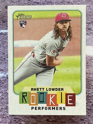 Rhett Lowder 2025 Topps Heritage High Number Rookie Performers #RP-12 Reds RC