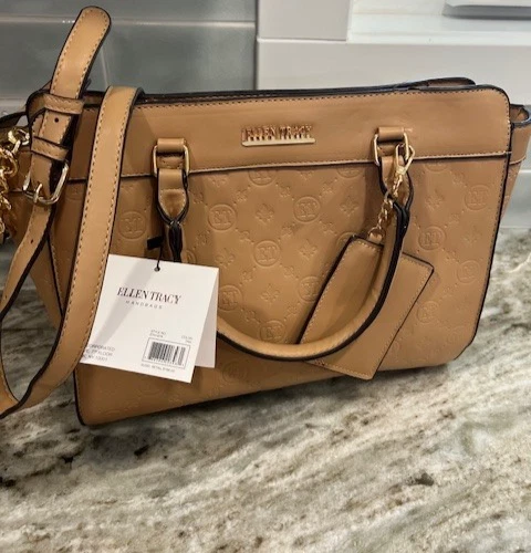 Ellen Tracy Shoulder Bags Faux Leather Exterior Handbags for Women