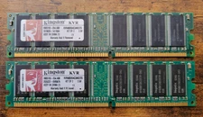 Kingston 2GB 2x1GB PC-3200 DDR  400MHz KVR400X64C3AK2/2G PC RAM