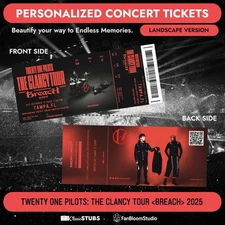 Twenty One Pilots The Clancy Tour: Breach 2025 Personalized Rock Concert Ticket