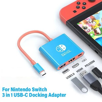 3-in-1 HDMI 4K Docking Adapter for Nintendo Console System Replacement