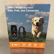 4 In 1 Wireless Dog Fence T800 Pro Safe Free and Connected Trainer, Bark, Status