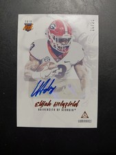 Elijah Holyfield 2019 Panini Luminance Auto #/25 Rookie Card RC BENGALS BULLDOGS. rookie card picture