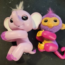 G3 -Fingerlings Pink monkey and elephant 5" Electronic Toy by Wow Wee