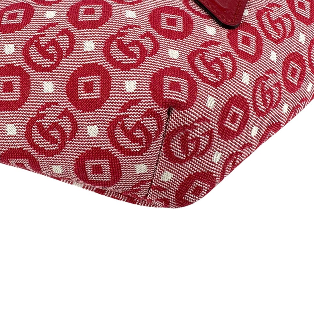 GUCCI Waist Bag Nylon Canvas Red Used +Free Shipping thumbnail 8