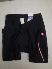 Qualidyne Padded Cycling Pants Size S Black with red