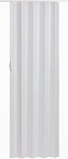 via 36 by 80 Inch Vinyl Panel Single Folding Accordion Door with Flexible Hinges