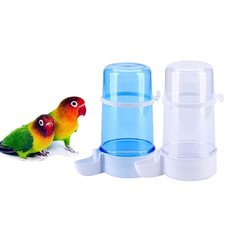 Pet Bird Water Feeder, 13.5 Oz Parrot Water Dispenser, Bird Cage Suspended Au...