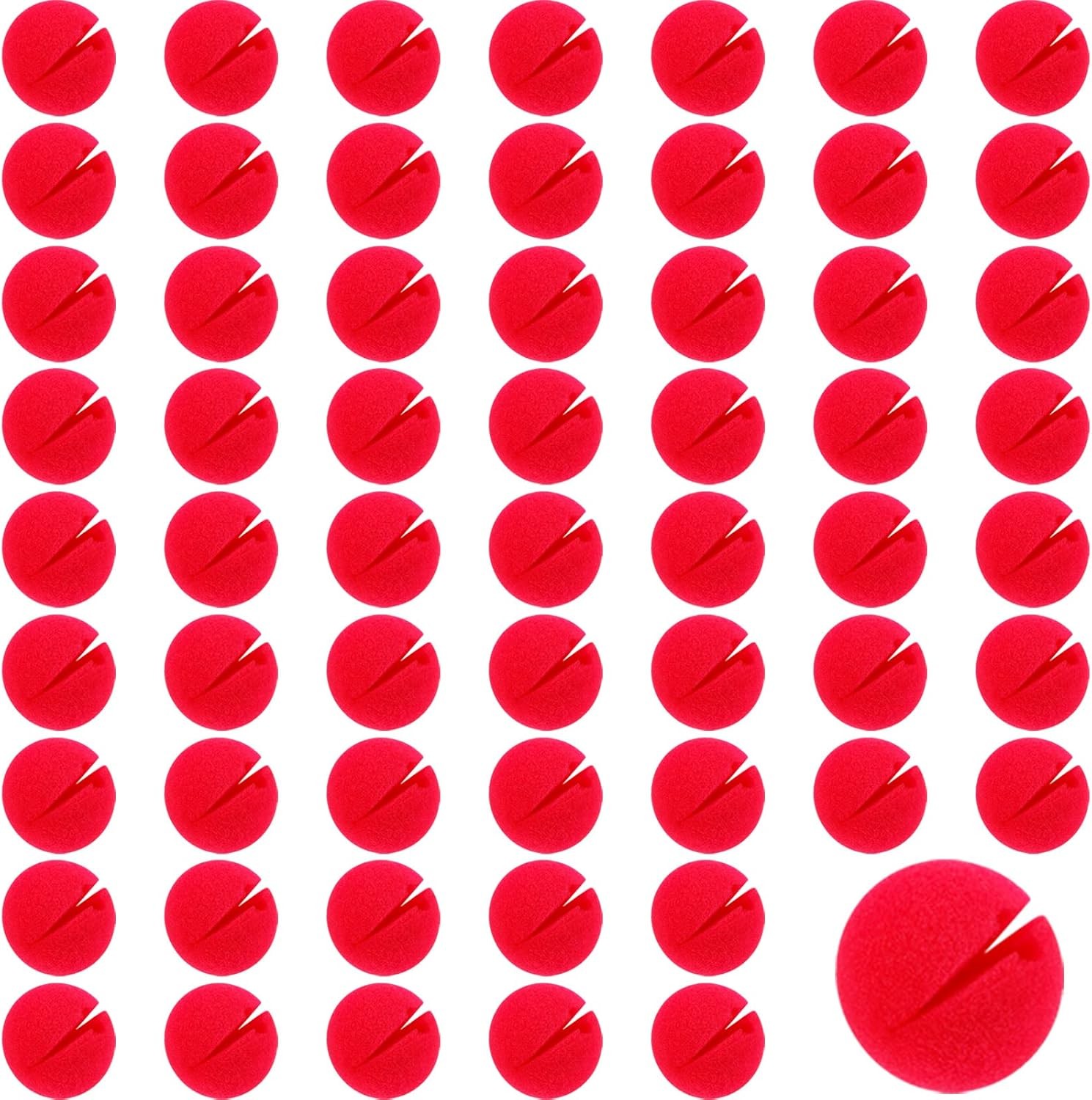 Boao 60 Pieces Red Clown Noses Cosplay Noses Foam Circus Noses for Halloween Chr