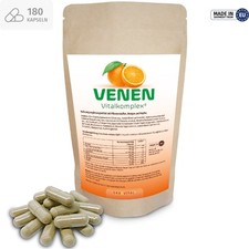 Venen Vitalkomplex mit Diosmin, Hesperidin, Rutin, Rosskastanie + Kupfer Mangan
