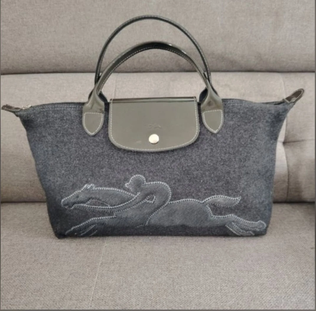 Sac fourre-tout bicolore à double poignée Noir