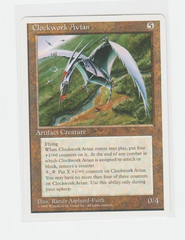 Magic the Gathering ~ MTG ~ 1x Clockwork Avian ~ Fourth Edition ~  M/NM