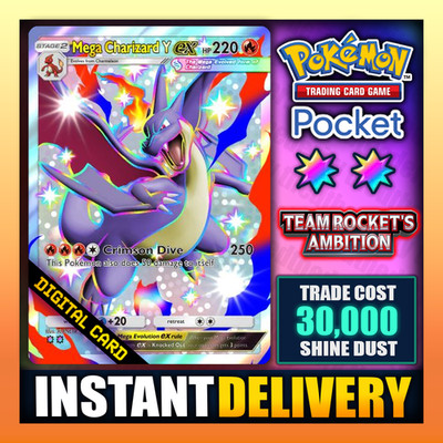 Pokemon TCG Pocket - Mega Charizard Y EX - Shiny    - Englisch - Schnell  