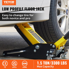 1.5 Ton Low Profile Aluminum Steel Racing Floor Jack Dual Pump Lift Car