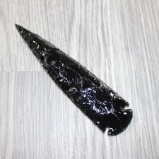 1 Obsidian Ornamental Spearhead #7762 Arrowhead