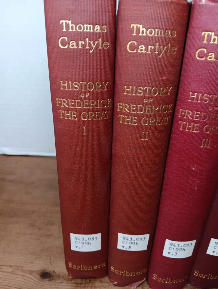 Carlyle History of Frederick The Great Set 7 Volumes 1-7 HC Books 1909 Scribners - Image 2 of 4