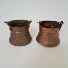 Vintage Small Miniature Copper Cauldrons