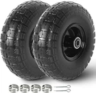 AR-PRO (2 Pack) 4.10/3.50-4 Flat Free Tire and Wheel, 10-Inches Solid Tires for