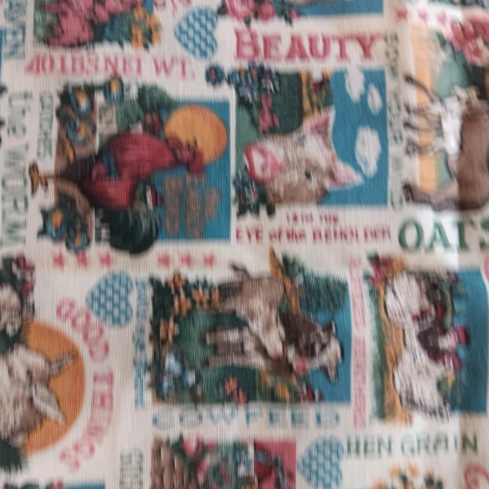 Sharon Kessler Concord Farm Animal Cotton Fabric Ruffled Feathers 1+ Yards - Image 3 of 4