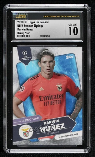 2020-21 On Demand UCL Summer Signings Rising Star Darwin Nunez CSG 10 Rookie RC