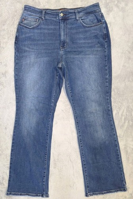 #ad Judy Blue High Rise Bootcut Wide Leg Jeans 14W Blue Cotton Blend $35.99