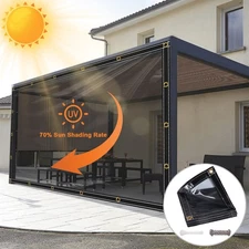 Clear Tarps Heavy Duty UV Protection Translucent Sun Shade PVC Vinyl Tarpaulin