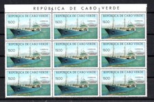 BRIEFMARKEN - KAPVERDE - 1978 - SCHIFFE - 1° UNIDADE DA NAGUICAVE - 9er Block - 