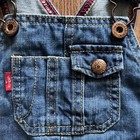 Levi's Toddler Boy/Girls Size 18M Blue Denim Overalls Cotton  Button Inseam — photo 6