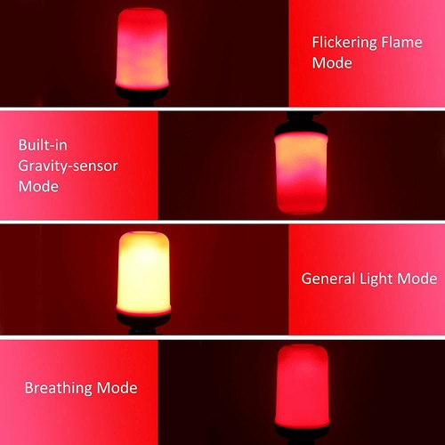 AU E27 LED Fires Effect Light 4 Modes Fire Light Bulbs Party Holiday Fire Bulb - Picture 6 of 8