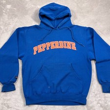 Pepperdine University Hoodie Mens Size Small Blue Jansport Sweatshirt Faded