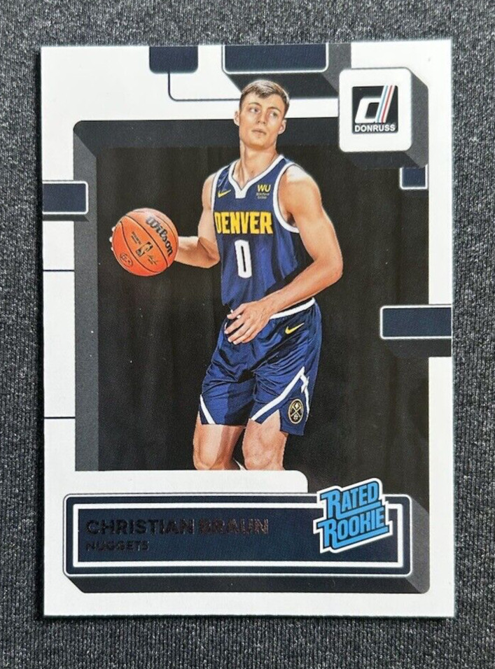 2022-23 Panini Donruss Rated Rookie RC Christian Braun #221 Denver Nuggets