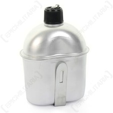WW2 US Army M1910 Water Canteen with Cup - Aluminium Military Bottle