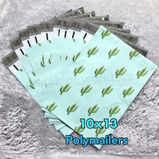 40 Designer Printed Poly Mailers 10X13 Shipping Envelopes Bags MINT CACTUS
