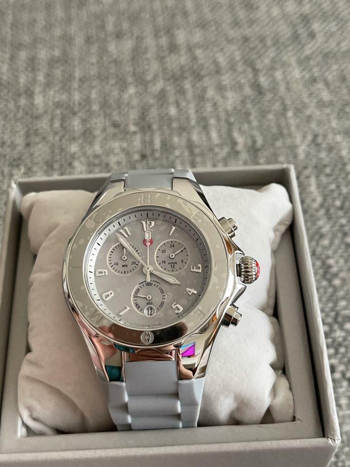 NWT Michele Silver Jelly Bean Grey Band Mww12f000092 Watch  display picture 2