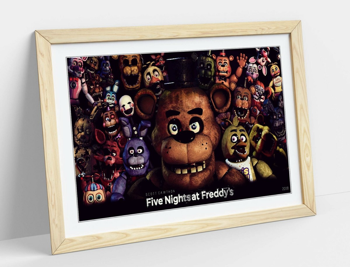 Affiche Décorative Five Nights At Freddy's - Peinture Sur Toile 40x60 Cm - Décoration Murale Salon Chambre