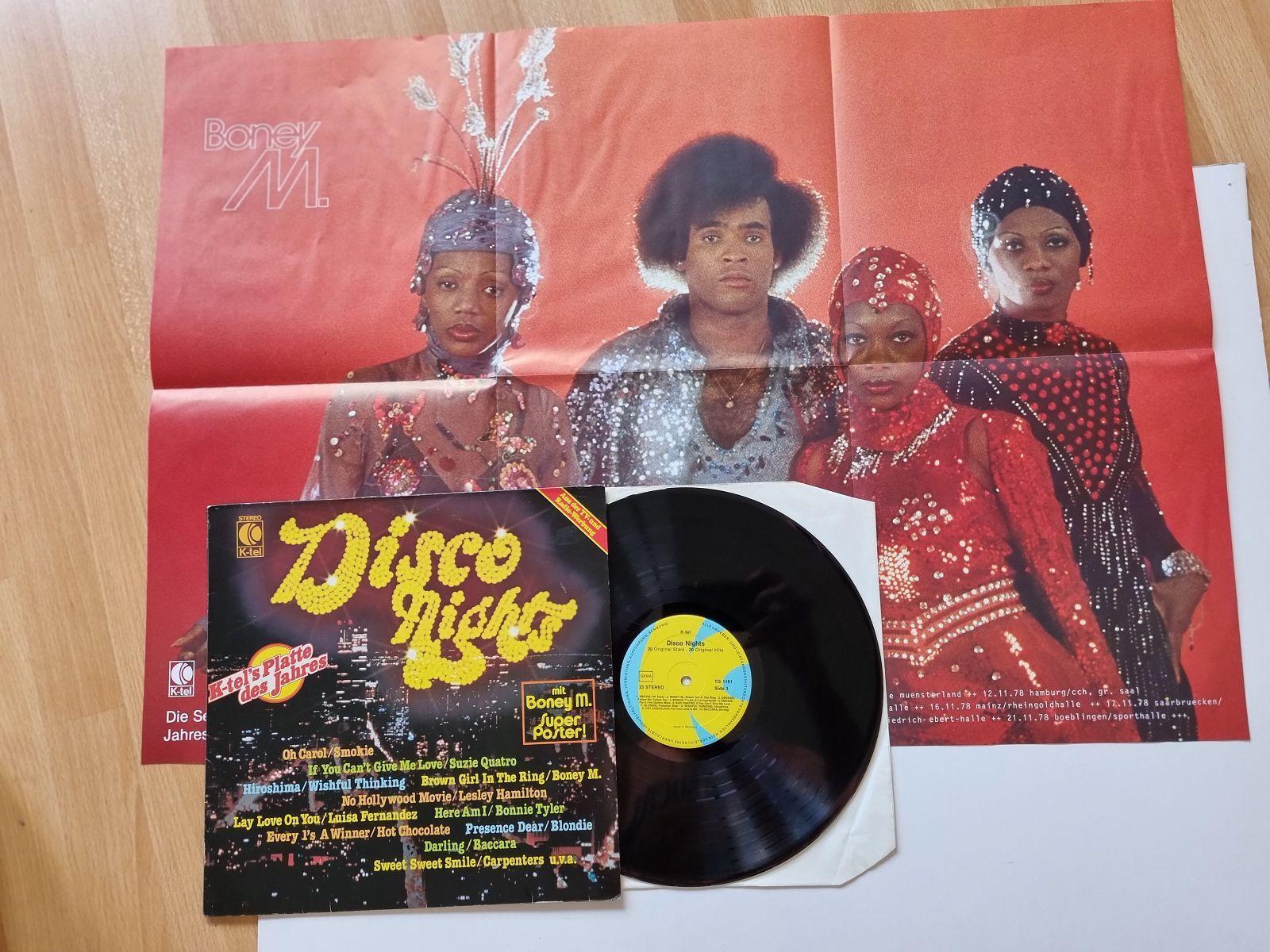 Various - Disco Nights Vinyl LP Germany WITH BONEY M. POSTER