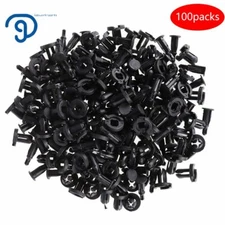 100pcs 10mm Black Clips Push Type Rivet Retainer Fastener Bumper Pin For Honda