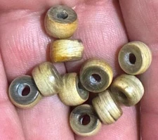 (10) Crow Indian Trade Beads Rare Horn Padres Fur Trade Era Pre-1800