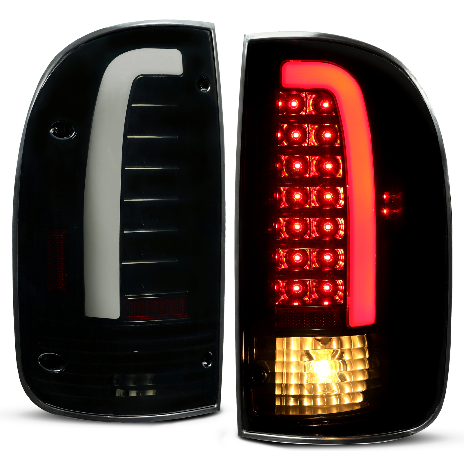 Smoke Black LED Tail Lights for 1995-2000 Toyota Tacoma Brake Lamps