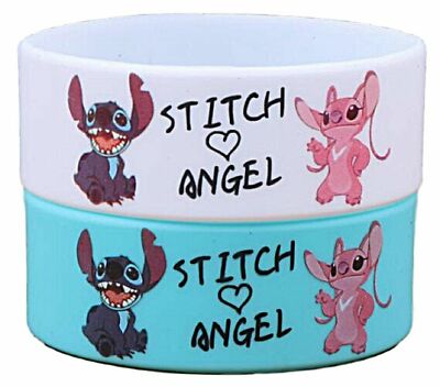 LILO STITCH Stitch and Angel Silicone Bracelet Set of
