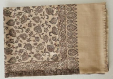 Pashmina Embroidered Cashmere Wool Shawl Stole Wrap Scarf Throw 82x42"