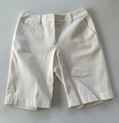 J Mclaughlin Peggie Beach Short White Stretch Women's Size 4 Coastal Nautical