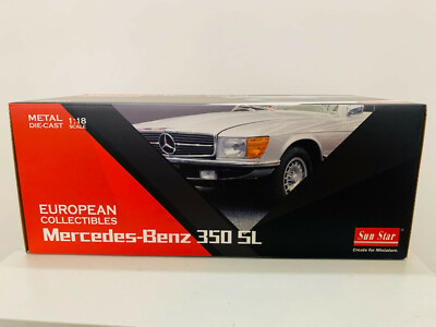 Sun Star 1977 Mercedes-Benz 350 SL Ivory 4 Door Open 1:18 New