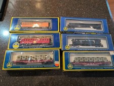 Lot Of 6 A.H.M. Train Cars HO Gauge Norfolk W A Flat W/ Coil