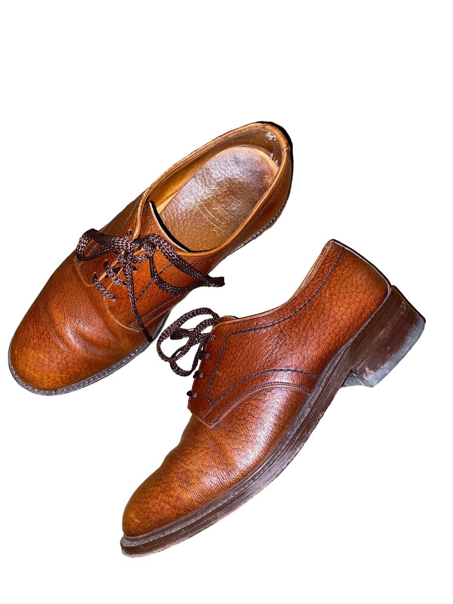 Vintage Brown Leather Derbys Task Shoes (Vintage Brown) Goodyear Welted – Craft & Glory  main image 4