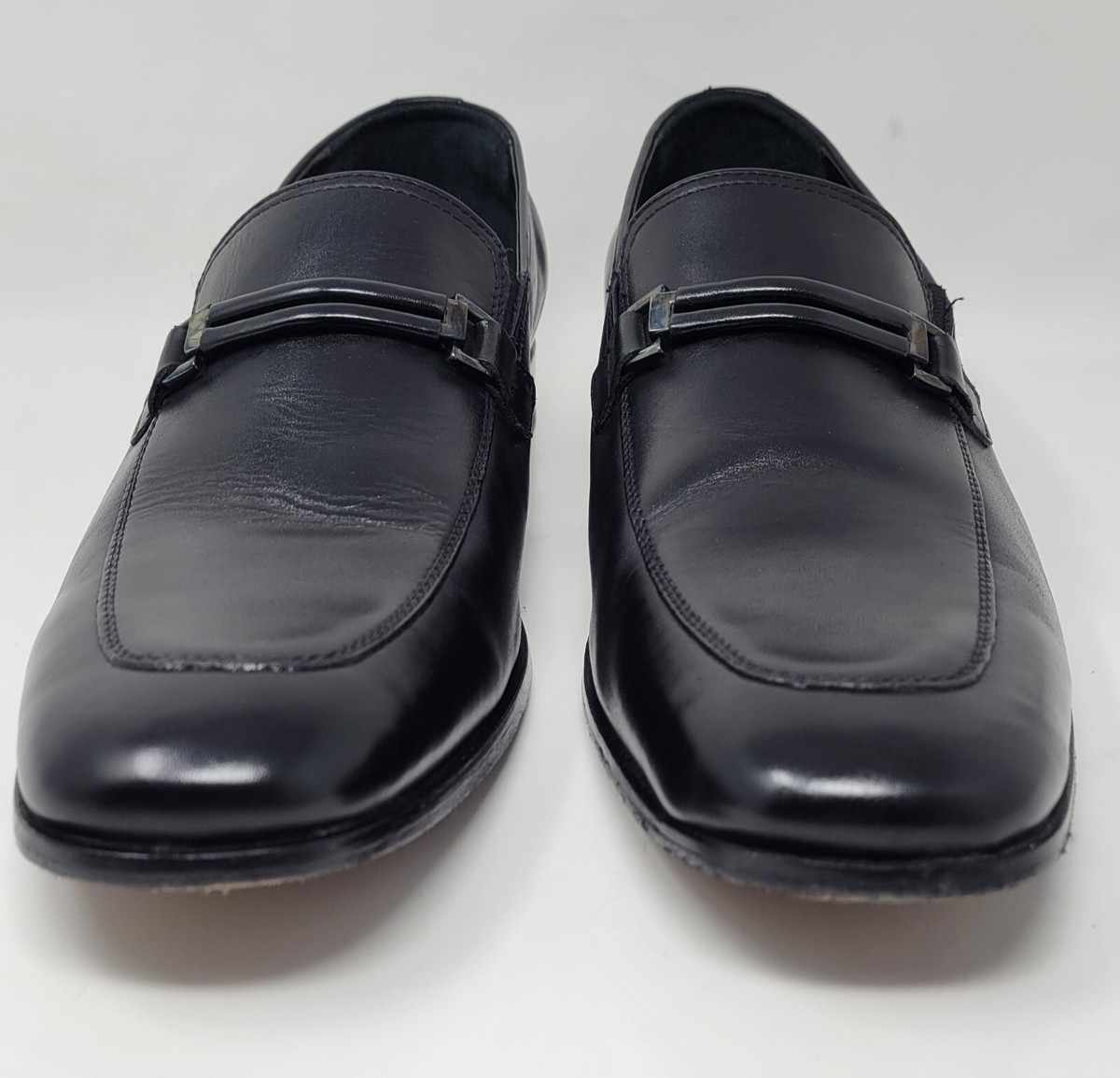 Bostonian Mens Casual Dress Shoes Black Leather Loafers Size  display picture 3